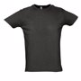 Tee-shirt homme col rond effet flammé first Noirnoir