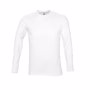 Tee-shirt homme col rond manches longues Century Blancblanc
