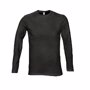 Tee-shirt homme col rond manches longues Century Noirnoir