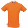 Tee-shirt homme finitions bords francs roulottés Au choixorange&blanc