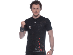 Tee-shirt rock chef flammé homme manches courtes