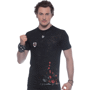 Tee-shirt rock chef flammé homme manches courtes Noirnoir