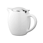 Théière céramique avec passe-thé métallique Blancblanc