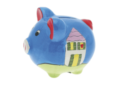 Tirelire cochon décorée