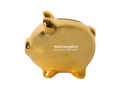 Tirelire cochon doré