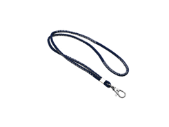 Tours de cou tubulaires tissés mousqueton