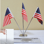 Triple drapeaux de table ajustable Au choixcouleurs pantone