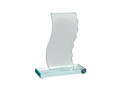 Trophee blanc base verte 140 mm