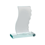 Trophee blanc base verte 140 mm Au choixtransparent/vert tra