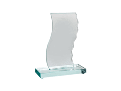 Trophee blanc base verte 160 mm