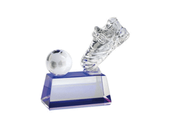 Trophee chaussure base bleue 110mm