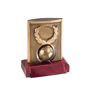 Trophee football base en bois 103 mm Au choixbois/bronze