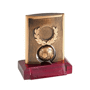 Trophee football base en bois 115 mm Au choixbois/bronze
