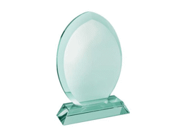 Trophee goutte en verre vert 230mm