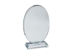 Trophee ovale en verre 115mm