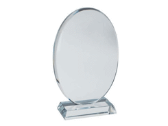 Trophee ovale en verre 160 mm
