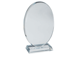 Trophee ovale en verre 180 mm