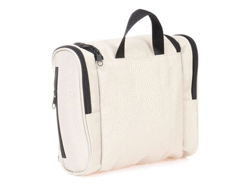 Trousse de toilette beige en polyester