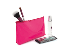 Trousse de toilette fuchsia fluo en pvc