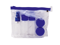 Trousse de toilette homologuée avion bleu en pvc