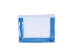 Trousse de toilette publicitaire bleu en pvc