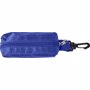 Trousse en nylon 70 D avec zip et mousqueton Bleubleu