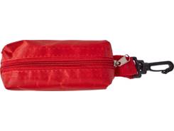 Trousse en nylon 70 D avec zip et mousqueton