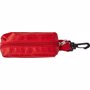 Trousse en nylon 70 D avec zip et mousqueton Rougerouge
