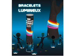 Tube 100 bracelets lumineux