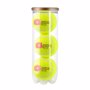 Tube de 3 balles de tennis personnalisées Jaune