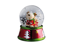 Une boule de neige avec un renne