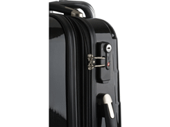 Valise trolley à coque rigide et roulettes pivotan