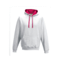 Varsity hoodie sweat-shirt capuche contrastée Au choixArctic White / Hot P