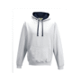 Varsity hoodie sweat-shirt capuche contrastée Au choixArctic White / Navy