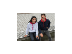 Varsity hoodie sweat-shirt capuche contrastée