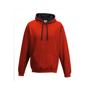 Varsity hoodie sweat-shirt capuche contrastée Au choixFire Red / Jet Black