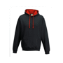 Varsity hoodie sweat-shirt capuche contrastée Au choixJet Black / Fire Red