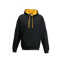Varsity hoodie sweat-shirt capuche contrastée Au choixJet Black / Gold