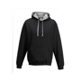 Varsity hoodie sweat-shirt capuche contrastée Au choixJet Black / Heather 