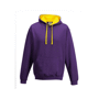 Varsity hoodie sweat-shirt capuche contrastée Au choixPurple / Sun Yellow