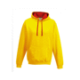 Varsity hoodie sweat-shirt capuche contrastée Au choixSun Yellow / Fire Re