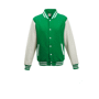 Varsity jacket veste molleton "campus" Au choixKelly Green / White