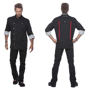 Veste de cuisine rock chef homme manches longues Noirnoir