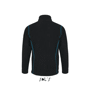 Blouson micro polaire zippée homme nova Noirnoir/bleu aqua