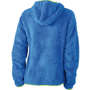 Veste polaire à capuche femme logotée Bleubleu aqua/vert citro
