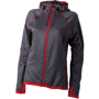 Veste polaire personnalisée à capuche femme Au choixcarbone/rouge