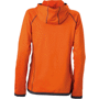 Veste polaire personnalisée à capuche femme Orangeorange foncé/carbone
