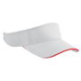 Visière bleu marine/rouge en coton Au choixblanc/rouge