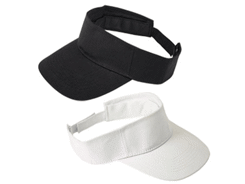 Visiere coton 100% blanche ou noire