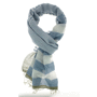 Wind-foulard à franges Au choixbleu/gris/blanc